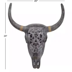 Kirklands Home Bohemian Bull Wall Plaque Gray Online