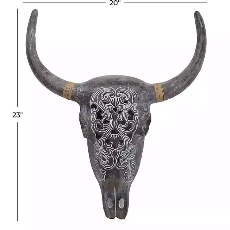 Kirklands Home Bohemian Bull Wall Plaque Gray Online