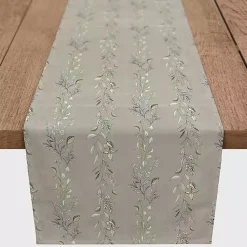 Kirklands Home Botanical Vines Table Runner, 72 in. Gray Sale