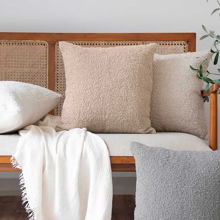Pillows>Kirklands Home Boucle Handwoven Pillow Gray