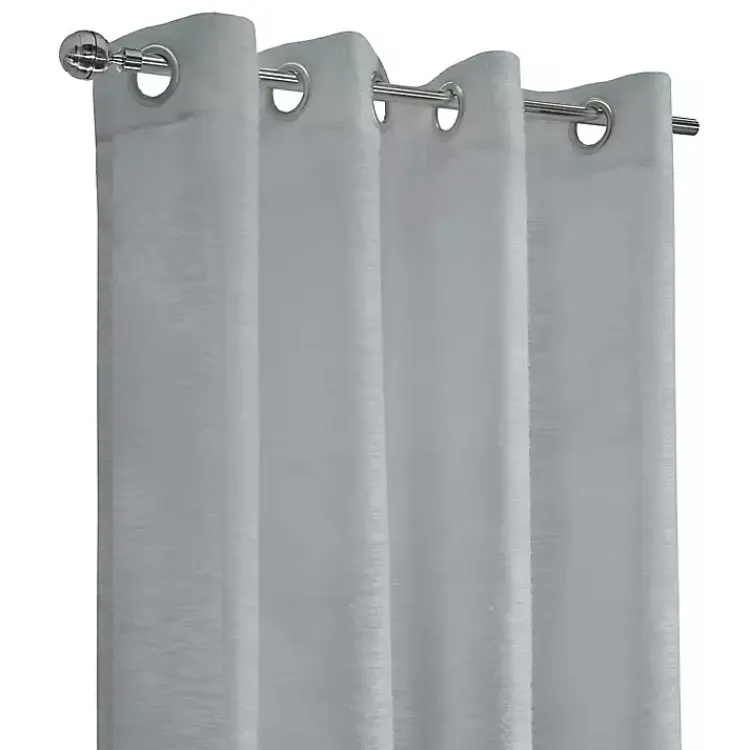 Kirklands Home Boucle Sheer Single Curtain Panel, 63 in. Gray Best