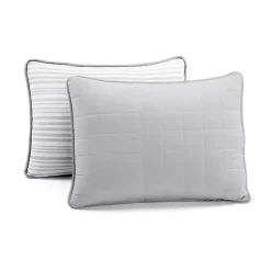 Kirklands Home Box Stitch Cotton Full/Queen 3-pc. Quilt Set Gray Outlet
