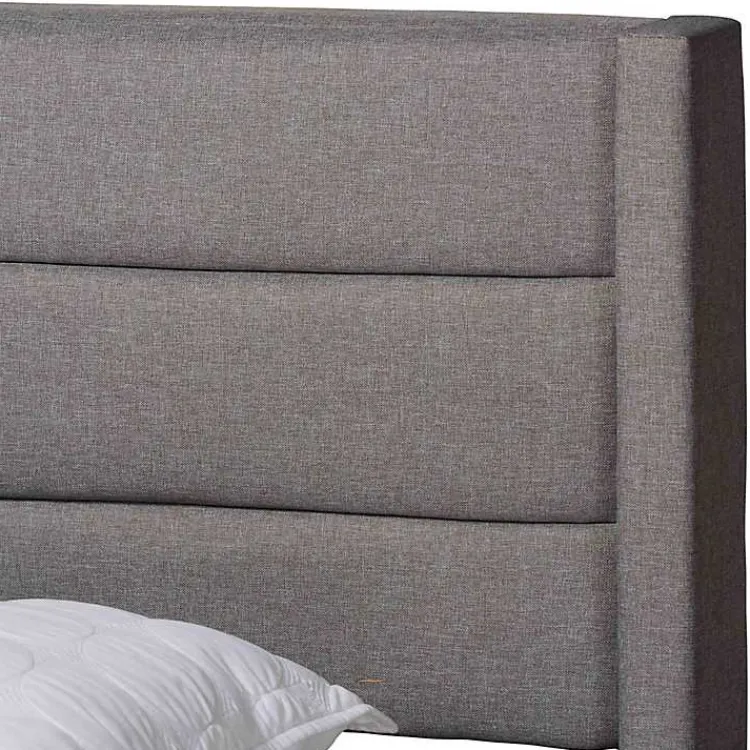 Kirklands Home Braylon Upholstered 3-Drawer Queen Bed Gray Online