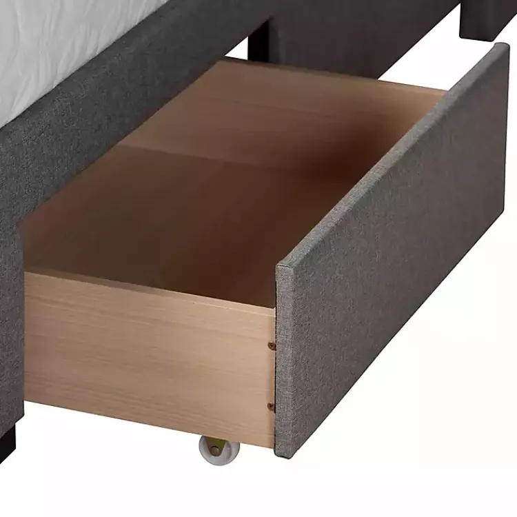 Kirklands Home Braylon Upholstered 3-Drawer Queen Bed Gray Online