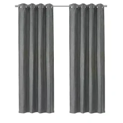 Kirklands Home Bryson Textured Curtain Panel, 95 in. Gray Best