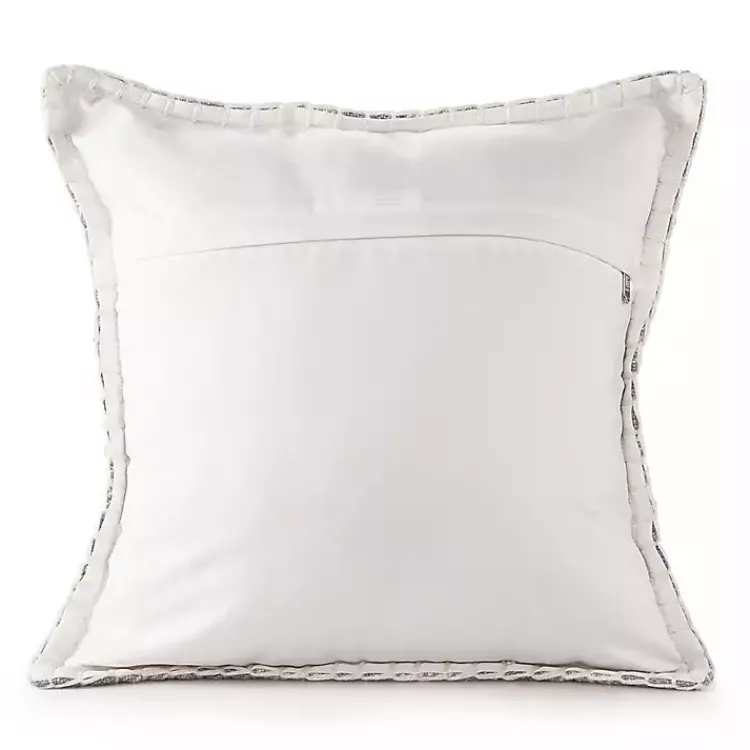 Kirklands Home Gray Buffalo Check Stitched Outdoor Throw Pillow Sale
