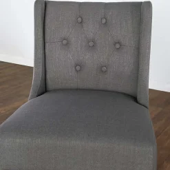 Kirklands Home Button Tufted Kia Counter Stool Gray Discount