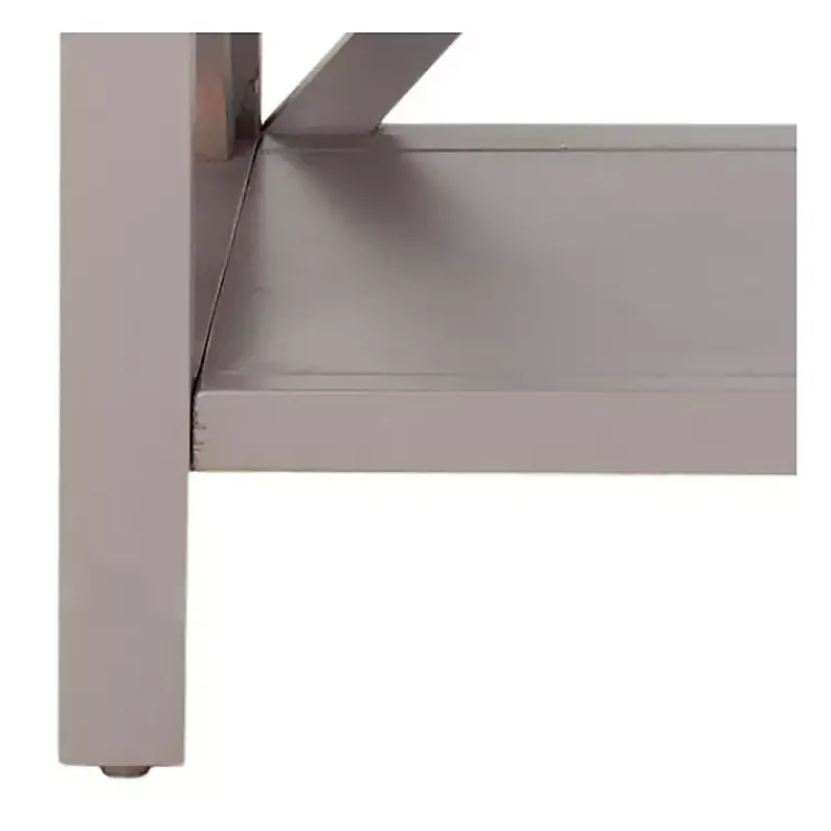 Kirklands Home Candice Cross Back Accent Table Gray Hot