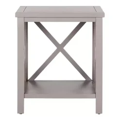 Kirklands Home Candice Cross Back Accent Table Gray Hot