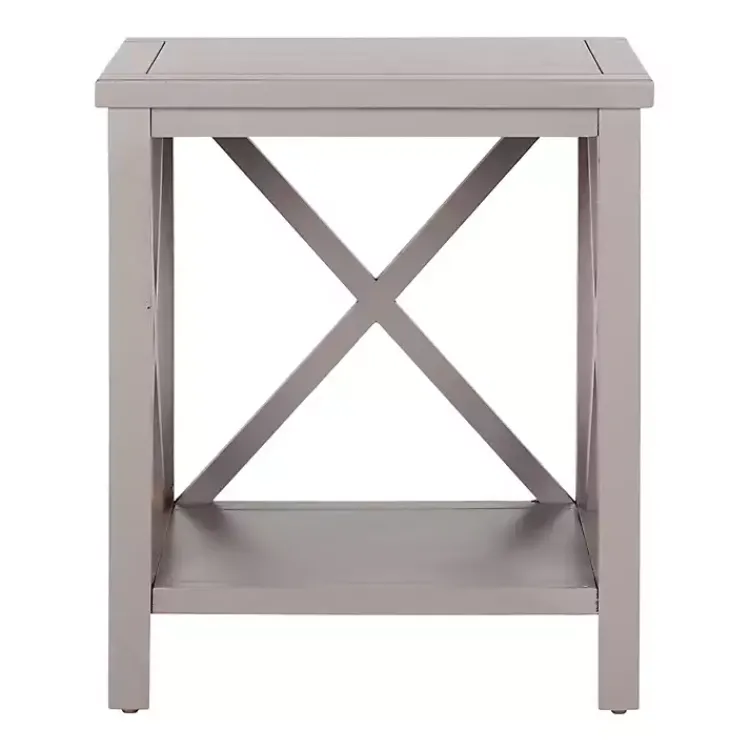 Kirklands Home Candice Cross Back Accent Table Gray Hot
