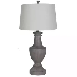 Kirklands Home Carved Urn Table Lamps, Set of 2 Gray