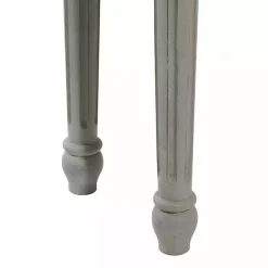 Kirklands Home Carved Wood Console Table Gray New