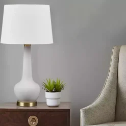 Kirklands Home Ceramic Zazie Table Lamp Gray