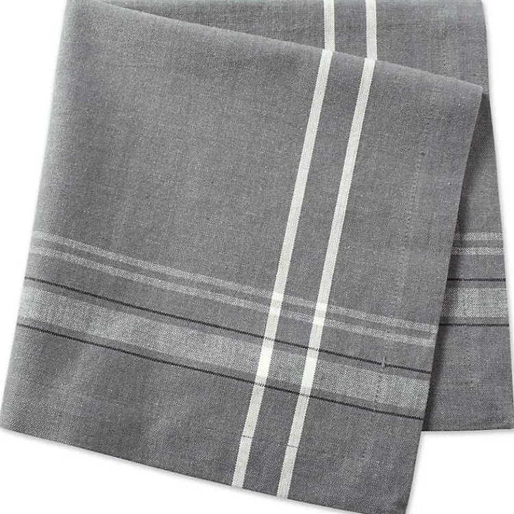 Kirklands Home Chambray French Stripe Napkins, Set of 6 Gray Clearance