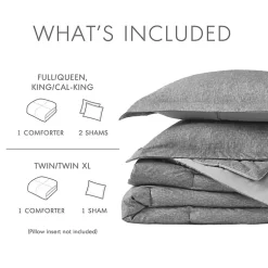 Kirklands Home Chambray 3-pc. King Comforter Set Gray