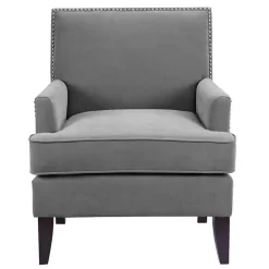 Kirklands Home Charlie Track Arm Club Accent Chair Gray Outlet