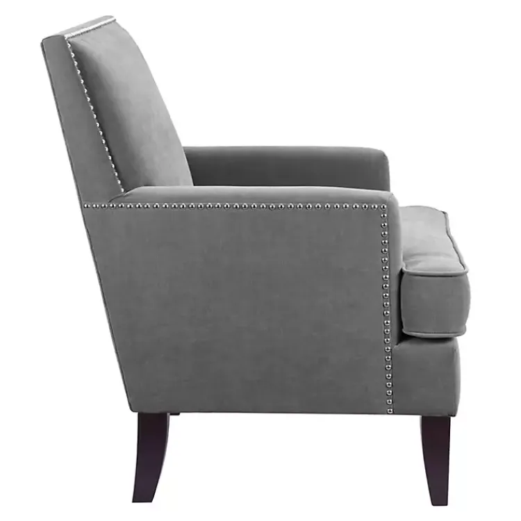 Kirklands Home Charlie Track Arm Club Accent Chair Gray Outlet