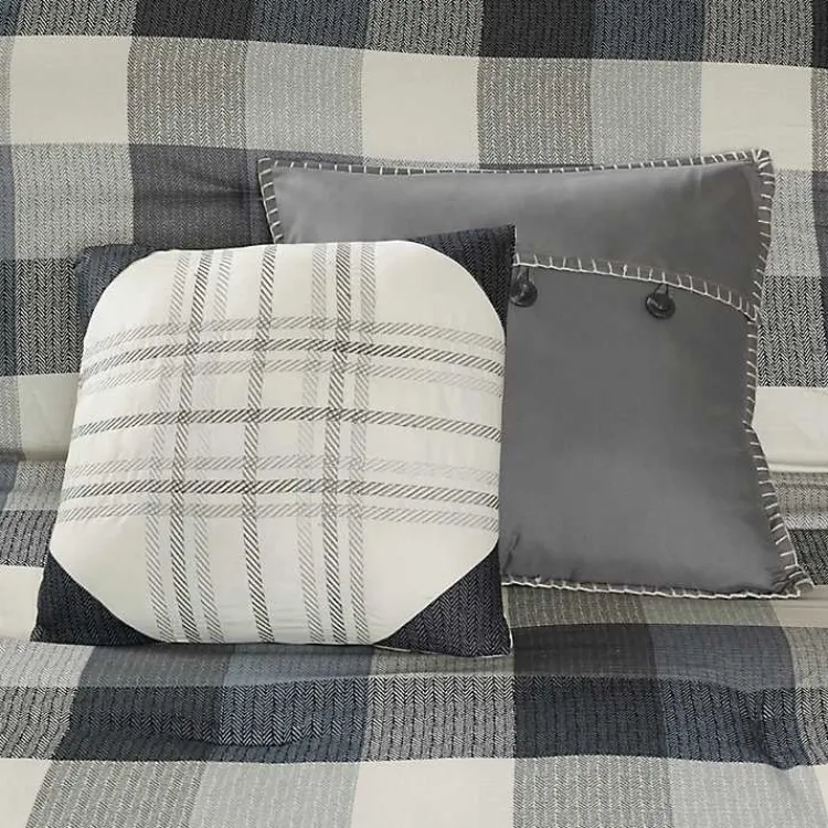 Kirklands Home Gray Check California King 7-pc. Comforter Set Best