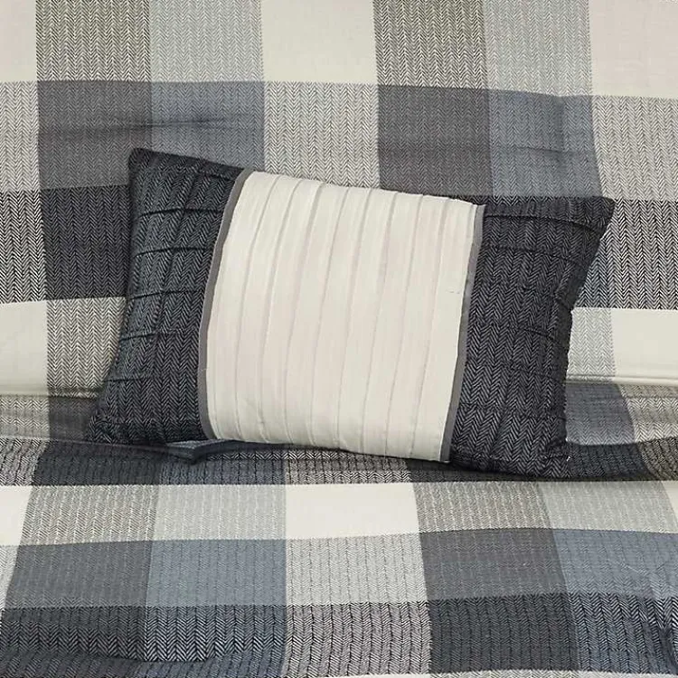 Kirklands Home Gray Check California King 7-pc. Comforter Set Best