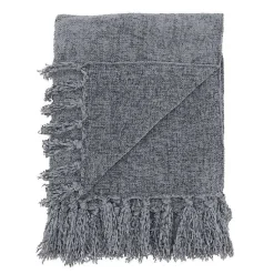 Blankets & Throws>Kirklands Home Chenille Throw with Fringe Gray