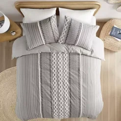 Kirklands Home Gray Chenille Tufted California King Comforter Set Discount