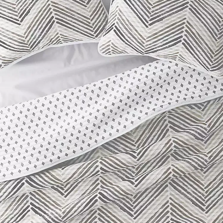 Kirklands Home Gray Chevron Reversible 2-pc. Twin Quilt Set Hot