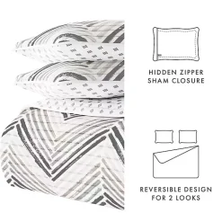 Kirklands Home Gray Chevron Reversible 2-pc. Twin Quilt Set Hot