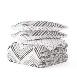 Kirklands Home Gray Chevron Reversible 3-pc. Queen Quilt Set Outlet