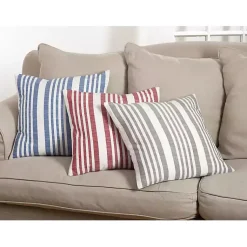 Pillows>Kirklands Home Gray Coastal Stripe Pillow
