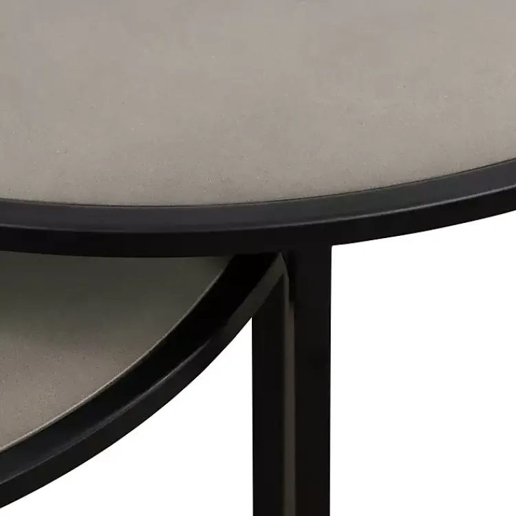 Kirklands Home Concrete Nesting Accent Tables, Set of 2 Gray Clearance