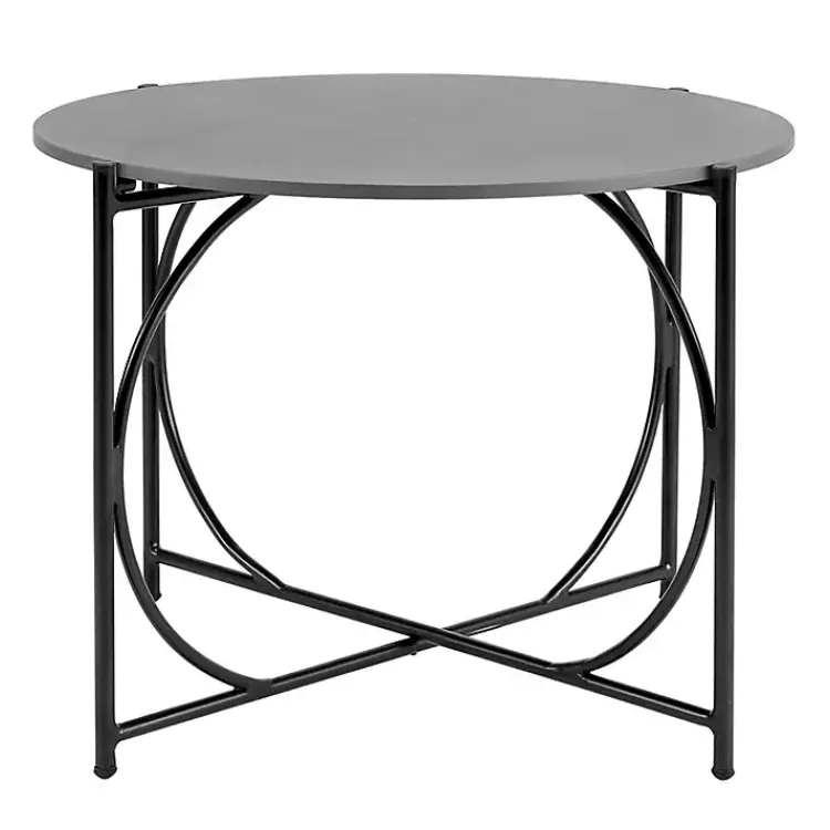 Kirklands Home Gray Concrete Top Outdoor Bistro Table Clearance