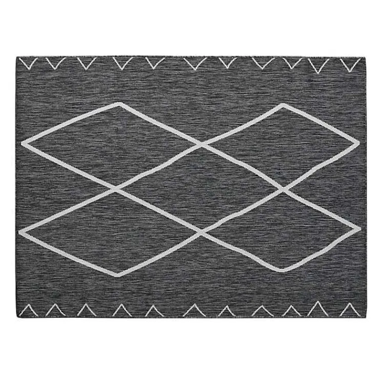 Kirklands Home Connected Diamond Outdoor Area Rug, 8x10 Gray