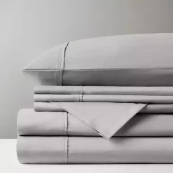 Kirklands Home Cotton Blend Sateen 6-pc. Queen Sheet Set Gray New