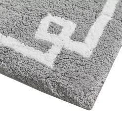 Kirklands Home Cotton Tufted Bath Runner with Border Gray Sale
