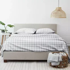 Kirklands Home Gray Country Plaid 4-pc. California King Sheet Set Discount