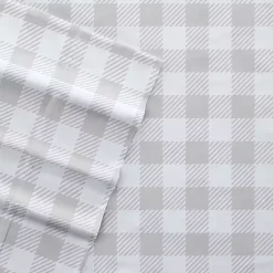 Kirklands Home Gray Country Plaid 4-pc. California King Sheet Set Discount