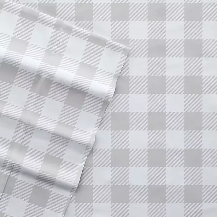 Kirklands Home Gray Country Plaid 4-pc. California King Sheet Set Discount