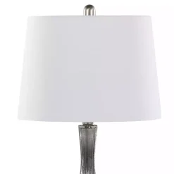 Kirklands Home Crackle Glass Teardrop Table Lamps, Set of 2 Gray Outlet