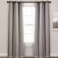Kirklands Home Curtain Panel Set with Overlay, 95 in. Gray Online