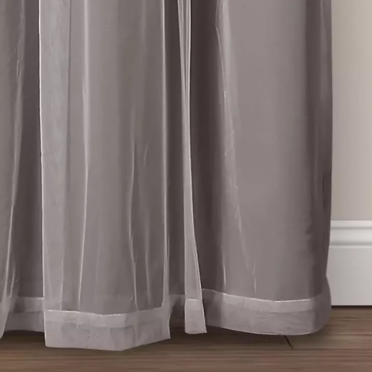 Kirklands Home Curtain Panel Set with Overlay, 95 in. Gray Online