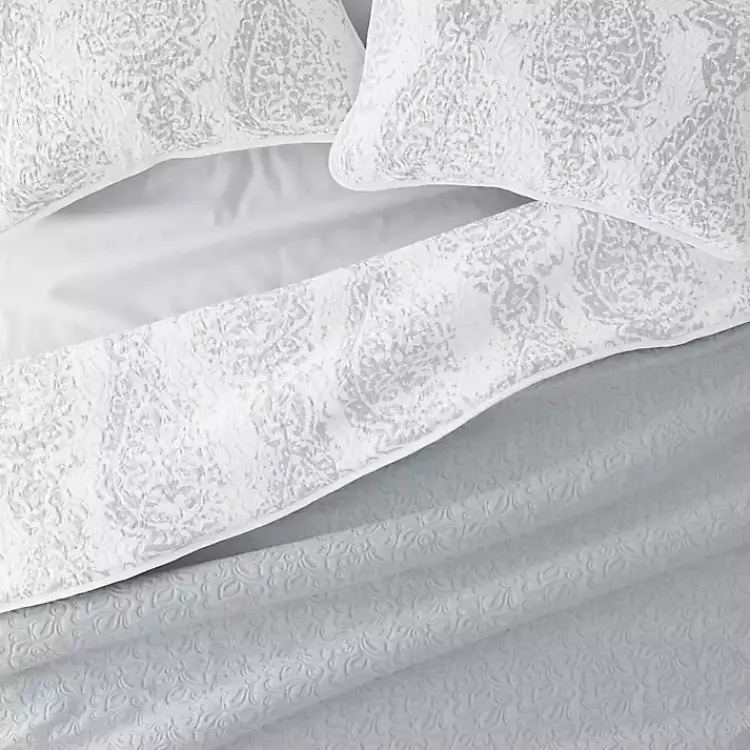 Kirklands Home Gray Damask Reversible 2-pc. Twin Quilt Set Online