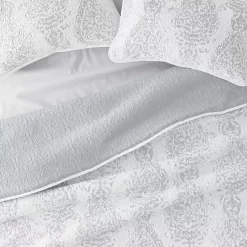 Kirklands Home Gray Damask Reversible 3-pc. Queen Quilt Set Online