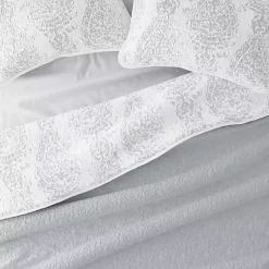 Kirklands Home Gray Damask Reversible 3-pc. Queen Quilt Set Online