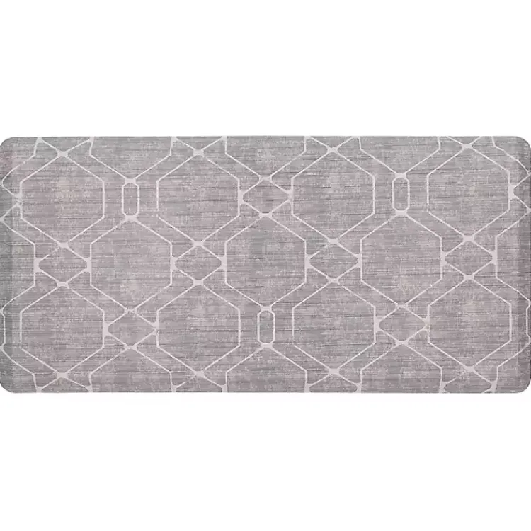 Kirklands Home Diamond Cushioned Kitchen Mat Gray Sale