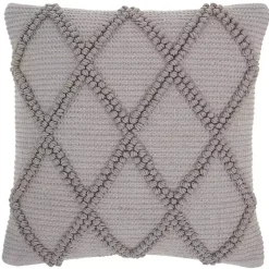 Pillows>Kirklands Home Diamond Lattice Throw Pillow Gray