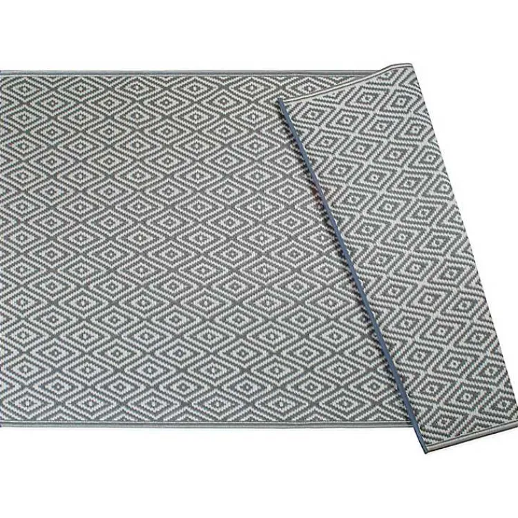 Kirklands Home Diamond Outdoor/Indoor Area Rug, 4x6 Gray Discount