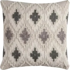 Pillows>Kirklands Home Diamond Textured Pillow Gray