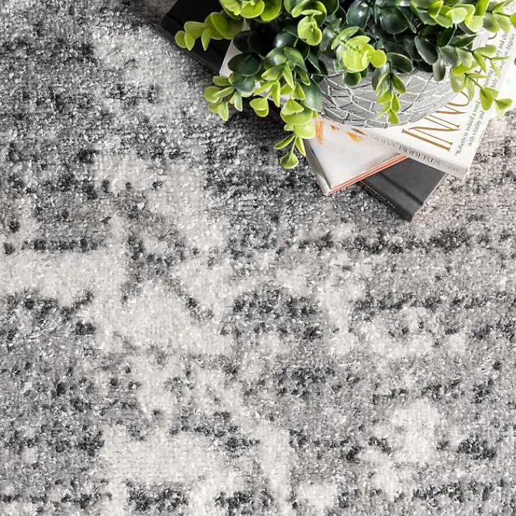 Kirklands Home Gray Distressed Power Loomed Area Rug, 10x14 Outlet