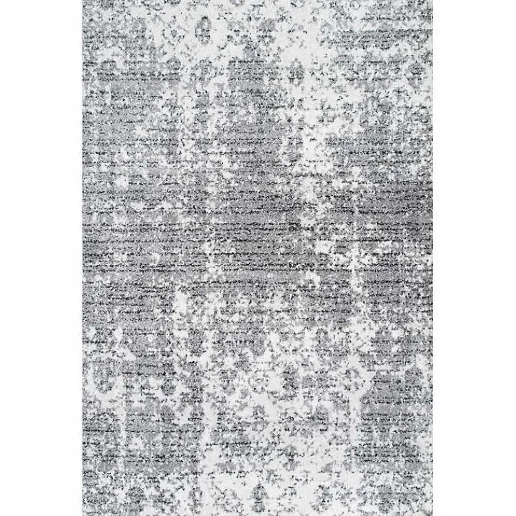 Kirklands Home Gray Distressed Power Loomed Area Rug, 12x15 Hot