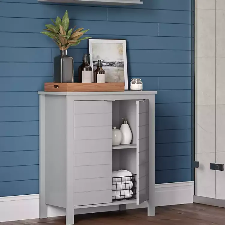 Kirklands Home 2-Door Floor Cabinet Gray Best